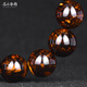 Famous wood Xiangfu old material Hainan Huanghuali bracelet men's Buddhist beads landscape pattern tiger skin pattern spider pattern sea yellow wood 2.0 A5 number A5008