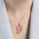 Avani Necklace for Women Rose Gold 18K Gold Pendant Pink Crystal Fox Buddha Pendant Bean Leaf Hibiscus Stone Gem Pendant 18K Gold Hibiscus Leaf Pendant in Stock