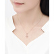 Ming brand jewelry 18K gold color rose gold hollow four-leaf clover pendant pendant for women CSC0068 pricing random split flower single pendant about 0.51-0.66 grams