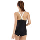 Yingfa (Yingfa) Badeanzug Frauen einteiliger Flachwinkel konservativ mit Brustpolstern Heiße Feder Badeanzug Fitness Bauchbauchbedeckung großer Größe Y1396 Y1396-1 (flacher Winkel) 2xl