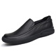 SDEP spring top layer cowhide business casual leather shoes soft leather soft sole large size small size non-slip wear-resistant men's shoes 3891 black leather inner lining 48 (290mm)