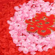 Green reed rose petals 720 pieces red wedding room decoration wedding celebration supplies Valentine's Day confession and proposal decoration