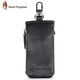 Hush Puppies large capacity key bag for men and women universal multi-functional top layer cowhide key bag soft leather men's key button