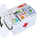 Baijia Haoshi Double-layer portable medical box for household multi-layer plastic home multi-function first aid box storage box white large size 33*24*19cm