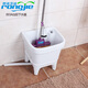 Rongjie automatic drain household large wash mop pool without dirty hands ceramic balcony desk control small bathroom square mop pool height No. 001 (length 44 width 39) manual drain