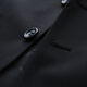 OMAX suit men's suit Korean style slim three-piece suit business casual professional formal suit groom and best man wedding dress black two-button top + trousers + vest 160/S (100 Jin Jin is equal to about 0.5 kg)