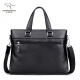 Wade Kangaroo men's bag briefcase men's handbag horizontal large capacity business casual bag men's computer bag shoulder crossbody bag 9006 black horizontal style (standard size) + wallet 14 inches