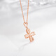 Ming brand jewelry 18K gold color rose gold hollow four-leaf clover pendant pendant for women CSC0068 pricing random split flower single pendant about 0.51-0.66 grams