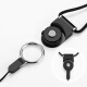 ESCASE Two-pack mobile phone lanyard Apple iPhone6s/se2/8Plus/X/11 mobile phone case long lanyard/mobile phone pendant USB key badge lanyard jazz black