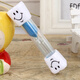 Man Senxin Creative children's smiley face brushing teeth for 3 minutes anti-fall hourglass timer quicksand bottle small ornaments office student desktop small decoration holiday birthday gift for children six-sided cover hourglass 20 minutes purple
