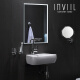 Inviil Mini Wash -Becken kleine Wohnung Badezimmer Hanges Becken Balkon Waschbeckenschale einfache Wand Hanging Eckbecken SJ Hanges Becken 3527 Loch links + Wasserhahn + Voller Zubehör