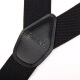 IFSONG Meisong men's suspenders Y-shaped pants suspenders trousers suspenders clip elderly suspenders men's fat non-slip business elastic gift box black elastic suspenders SUS108C