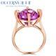 Ouchini Colorful Amethyst Ring 18K Gold Inlaid Diamond Gemstone Ring Colorful Ring (Ship in Stock) 14 Circles