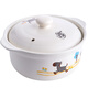 Clay pottery small zebra Ruyi soup pot 2100ml glaze color wide mouth shallow casserole open fire stew soup pot Lian sister same style