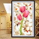KS CROSS-STTICT SOIR ROOM NOUVEAU style Gold Jade Hall Tulip Nine Nine Fish 48 Couleur complète Entrée de broderie Full Hall Grande broderie 9896 Four-Strand Silk 52x96cm Grille moyenne Impression fraîche Custom Not Return