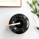 Jiabai Ceramic Ashtray Removable, Easy to Clean, Simple Cigarette Disc Black