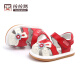 Lala Pig (lalazhu) new summer children's sandals, toddler functional shoes, girls' baby shoes, baby soft-soled toddler shoes, children's princess shoes 1-3 years old, big red size 22/inner length 14.5cm (suitable for feet 14cm long)