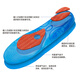 Bocan professional sports double silicone shock-absorbing, anti-torque soft anti-odor bump massage basketball men and women insoles 607-6626 S#35-41 ordinary version one pair package