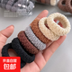 Thick Hair Tie Brown Hair Tie Ponytail Rubber Band for Women Simple Temperament High Elasticity Durable High-Level TS58-Popcorn Hair Tie 2 Random