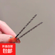 Exquisite hairpins for women, black one-word clips, high-end rhinestone side clips, headwear, elegant broken hair bangs clips, rhinestone one-word clips, 2 pcs