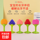 Baby Teething Stick Three-dimensional Fruit Teether Baby Silicone Chewable Newborn Teething Device Soothing Teether Toy Orange + Grape Bag Food Grade Silicone-Fruit Teething Tablets