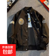 Bomber Jacket Men's Spring and Autumn Jacket Men's American Baseball Uniform Functional Style Ins Trend Top Autumn AKX WW273-Black-High Quality XL 130-145Jin Jin is equal to 0.5 kg