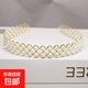 Hair hoop, face wash, hair hoop, women's hairpin, hair press headband, headband, high-end, fashionable, half-mesh gold style