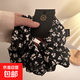 French floral large intestine hair tie women's 2025 summer ball hair accessories tied hair headband high-end black floral style hair tie