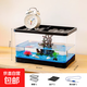 Turtle tank, home landscaping, filtration, circulation, terrace, climbing platform, acrylic ecological mixed fish tank, small turnover box, small ecological tank, 2 covers + water changer