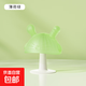 Mushroom teether, infant teething stick, silicone boilable bite gum, anti-eating hand artifact, pacifier, baby teether, green, 2 pack