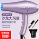 Hair salon strong wind hair dryer household high-power quick-drying blue light negative ion hair dryer hot and cold wind hair care mute hair care strong wind elegant purple free 3