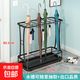 Umbrella rack storage rack for home hotel lobby commercial umbrella storage bucket door placement artifact hanging umbrella rack black gauze pattern 18 holes 10 hooks length 55 width 24cm