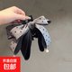 New Korean style gray polka dot bow hairpin with elegant ponytail hair accessory showing hair volume hairpin headgear 1 gray polka dot ponytail clip 4cm bottom clip