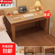 Solid wood desk bookshelf integrated student home study desk bedroom computer desk study desk office table solid wood color 120*60*75