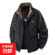 Men's Work Jacket Men's Trendy Stand Collar Autumn and Winter Jacket Men's 2025 New Style Versatile Casual Top Black Regular Original High Quality L Recommended 110-125 Jin Jin equals 0.5 kg