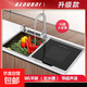Dishwasher for 8-10 people, large capacity, double spray, small household smart fully automatic desktop embedded hot air drying, active oxygen sterilization and disinfection K10 right machine with ultrasonic