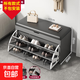 Entry shoe changing stool, home door can sit on the tipping bucket shoe rack, entrance door, entrance shoe cabinet, sitting stool, one-piece entry shoe changing stool, tipping bucket flip model, light gray 60*30*51cm