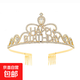 Princess birthday headband crown tiara for girls and children headband crown goddess decoration scene layout hair accessories high-end crown gold one