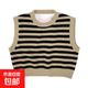 Ins Korean children's striped jacquard vest knitted vest baby sweater vest pullover 2025 spring striped BF070 striped vest 90