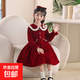 Girls Dress Autumn Clothing 2025 New Children's Clothing Autumn and Winter Skirts Fashionable Rich Family Princess Dress Autumn 2887 Red 120
