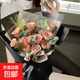 Flower delivery in the same city. Cappuccino rose bouquet. Birthday gift. Flowers for girlfriend, best friend and boyfriend. Flower delivery from flower shop. Date with you | 11 cappuccino roses and blue star flowers mixed and matched.