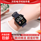 High-looking LED electronic watch, fashionable square student technology sense, super luminous digital personality movement, ink blue