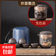 Purple sand color changing teapot travel tea set Kung Fu Kuai Ke tea light luxury portable cup tea water separation outdoor portable storage purple sand cat ears - color changing dragon and phoenix six cups + bag