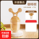 Full silicone bite bag baby fruit food supplement fruit and vegetable bite bag baby eating fruit supplement teething gel light brown