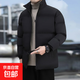 Clearance sale Winter velvet warm cotton coat Men's windproof cotton coat Thickened Northeastern cotton jacket Slim fit and versatile Black 3XL
