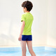 ZOKE children's swimsuit boy's split sunscreen long-sleeved quick-drying swimsuit boy Ultraman zoke2025 new swimsuit fluorescent green top 125610501-1 130
