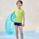ZOKE children's swimsuit boy's split sunscreen long-sleeved quick-drying swimsuit boy Ultraman zoke2025 new swimsuit fluorescent green top 125610501-1 130