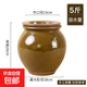 High temperature resistant lard jar household ceramic chili jar marinated meat vegetable rice jar kitchen storage old earthenware oil jar earless 5Jin Jin equal to 0.5kg thickened with lid