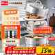 Ten Billion Bear Steamer household food grade 316 stainless steel multi-layer steamer enlarged and thickened induction cooker gas large capacity steamer three-layer steamer 316 food steel double bottom 28cm