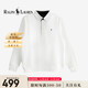 Polo Ralph Lauren Big Kids Solid Color Simple Casual Versatile Polo Shirt Long Sleeve Sweatshirt 323981312 White 003 L